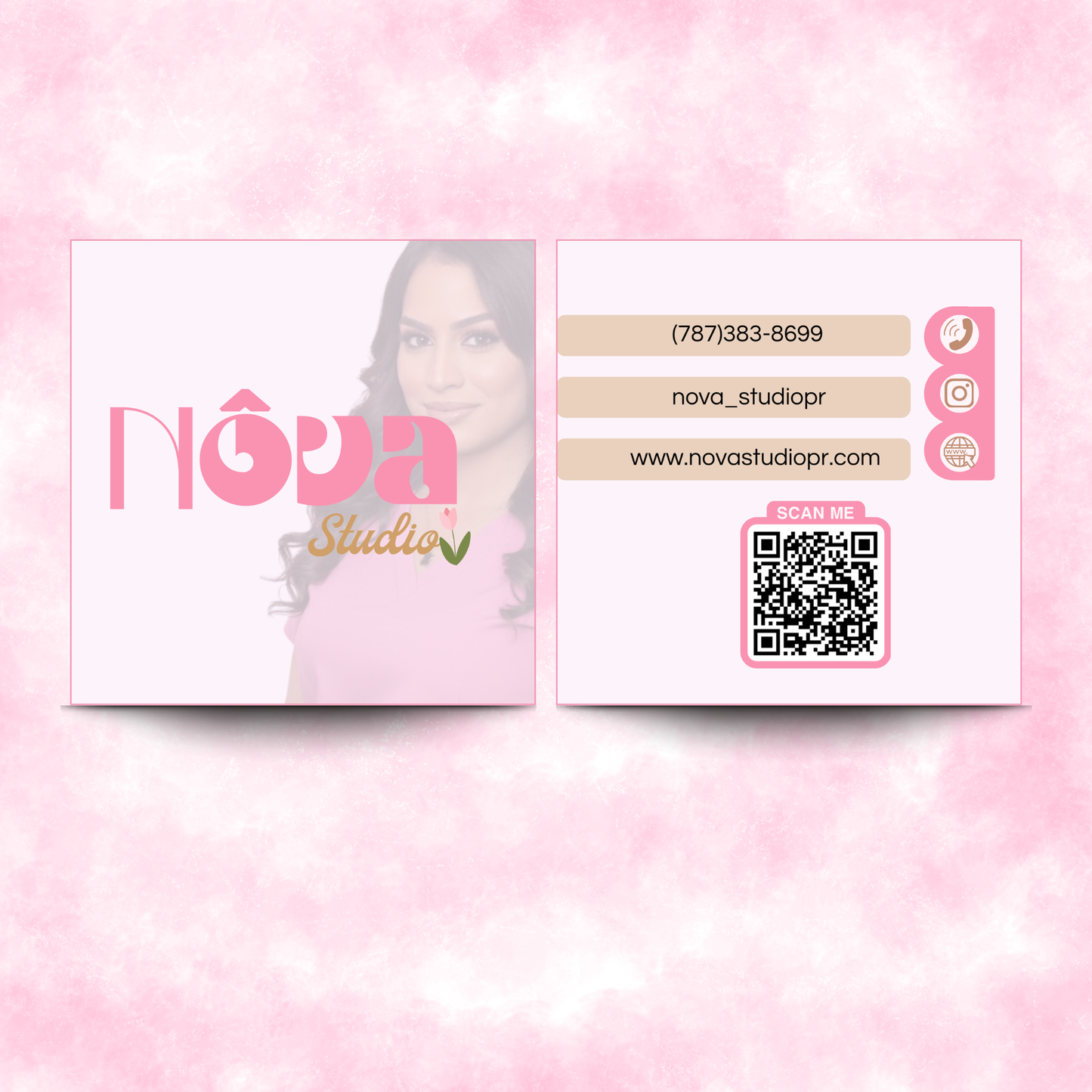 QR Code Cardstock 3x3"